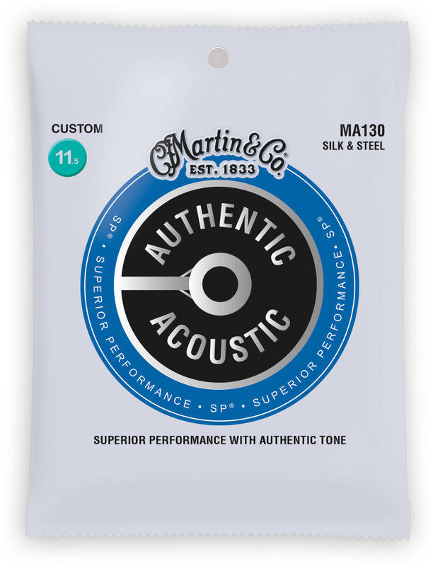 MARTIN MA130×1 Authentic Acoustic SP Silk & Steel コンパウンド弦【メール便発送・全国送料無料・代金引換不可】【smtb-TK】【ポイント2倍】
