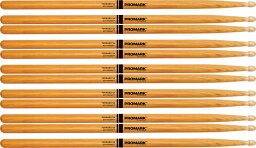 【スティック ×6ペア】ProMark F5AAGC ×6 Forward 5A ActiveGrip Clear フォーワードバランス ヒッコリー ドラムスティック【送料無料】