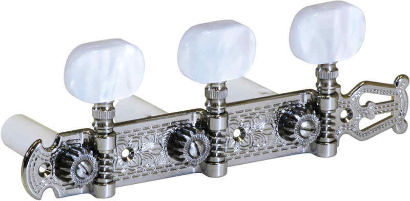 シャーラー Schaller CG Lyra NI31(13) [Nickel/Acrylic(ボタン)/White(ポスト)] クラシックギター用ペグ(糸巻き)セット【送料無料】【ポイント5倍】