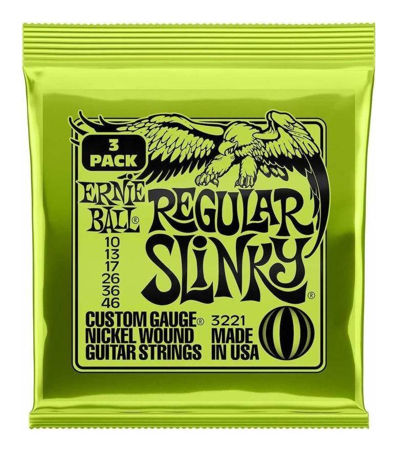 ERNIE BALL 3221  REGULAR SLINKY 3セットパック エレキギター弦