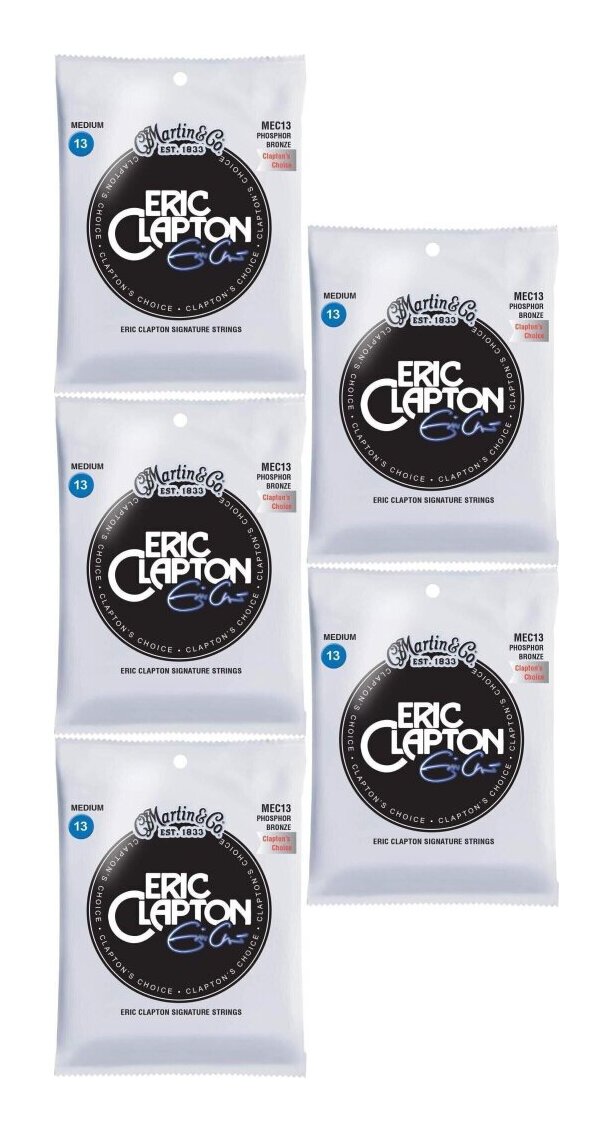Martin MEC13 ×5セット [13-56] Eric Clapton Phosphor Bronze MEDIUM【メール便発送・全国送料無料・代金引換不可】