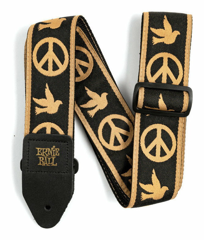 ERNIE BALL 4613 PEACE LOVE DOVE ジャカード織 ギターストラップ【メール便発送・全国送料無料・代金引換不可】