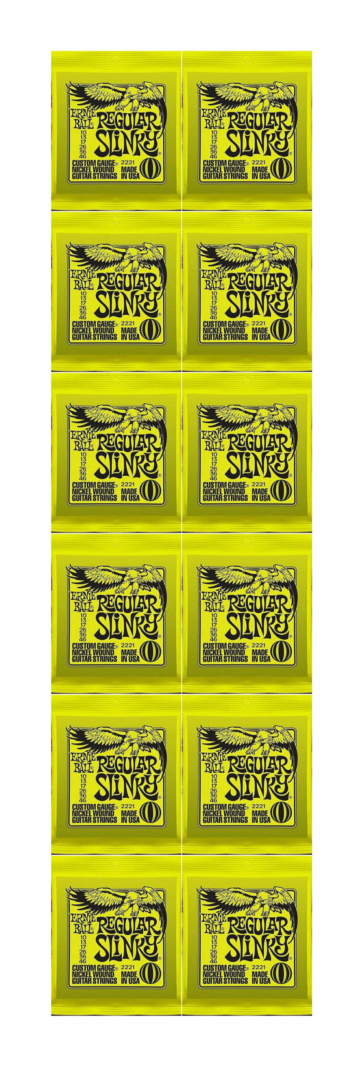 ERNIE BALL 2221 ×12セット REGULAR SLINKY 10-46 【送料無料】