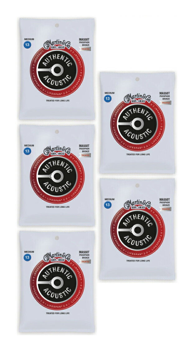 【ゆうパケット発送】・お問い合わせ番号による郵便追跡サービスがご利用いただけます。※一部定形外郵便発送商品には追跡サービスはございません。・お届けは郵便受けへの投函で完了となります。・日付・時間帯指定はお受けできません。・お届けまで2〜5日ほどかかります(お届け地域により異なります)。・繁忙期やお届け地域によっては10日前後かかる場合がございます。・配達の遅延・紛失または破損した場合の補償はございません。・郵便受けに入らないサイズの商品は持ち戻りになる場合がございます。 ★商品の説明★Martinの次世代Lifespan 2.0弦は、2年の歳月を費やしたMartinの新しい特許取得済みの技術を使用して設計されています。弦そのもののトーンを損なうことなく腐食を防ぐ為に芯線と巻線のそれぞれにトリートメント加工を施しています。その結果、演奏性やサウンドもマーティン弦のパフォーマンスを最大限に発揮し、市場で出回っている他のどのロングライフ弦よりも長持ちするようになりました。弦本来のサウンドを失うことなく長時間の演奏にも耐えるロングライフ弦はLifespan 2.0だけです。92/8フォスファーブロンズ アコースティックギター弦。芯線には最高品質の錫メッキ鋼、巻線には80/20ブロンズより銅の割合の大きいフォスファーブロンズが用いられています。Medium.013.017.026.035.045.056 MA550T