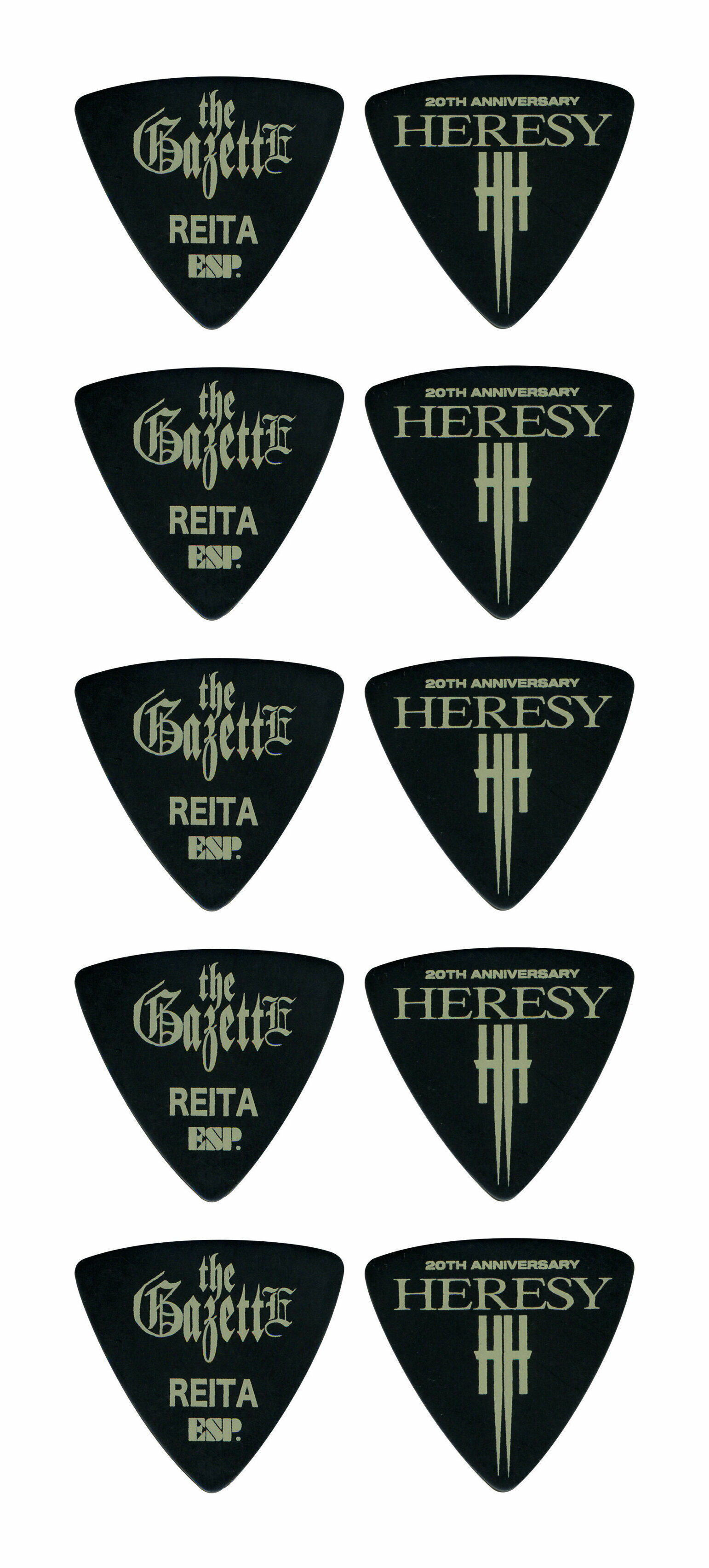ESP PA-GR10-20th/10枚セット the GazettE REITA ピック/限定品【メール便発送・全国送料無料・代金引換不可】
