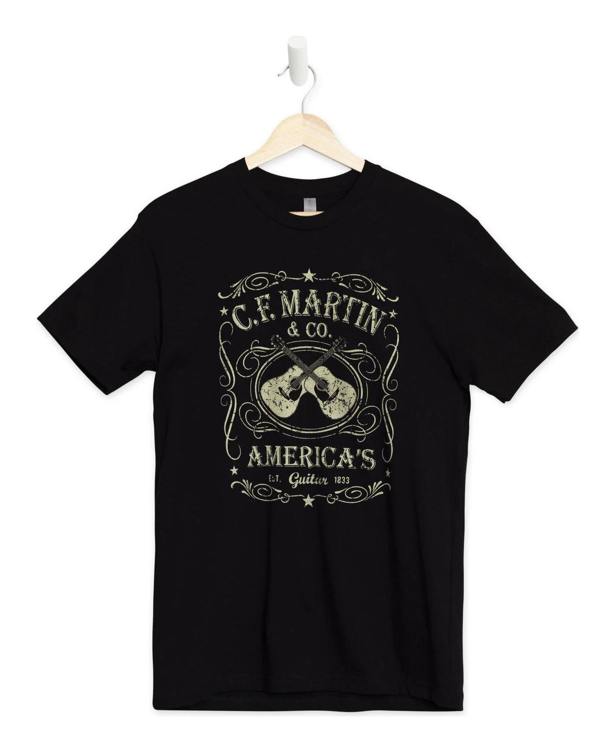 MARTIN 18C0000S [Sサイズ] Dual Guitar Tee/Black Tシャツ【メール便発送・全国送料無料・代金引換不可】
