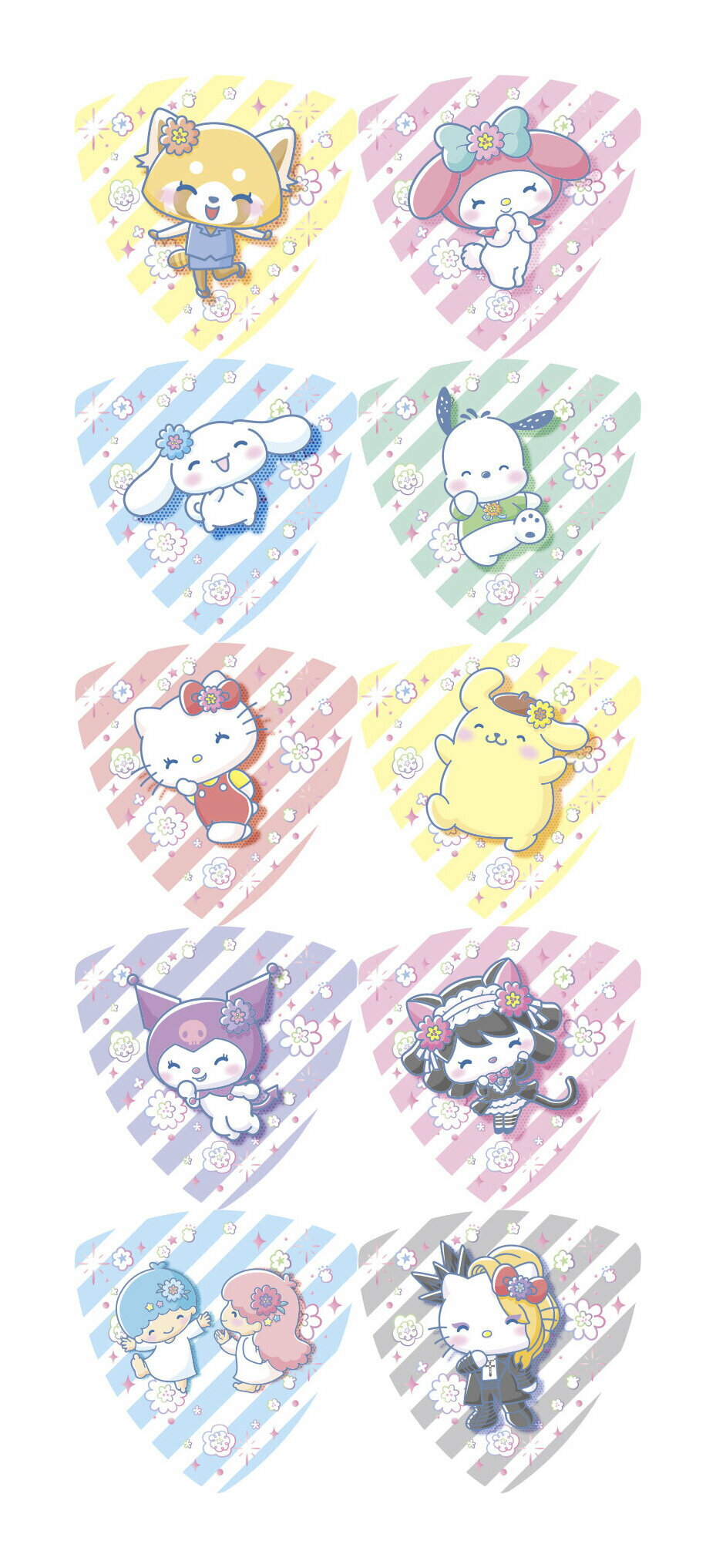 VOX サンリオ 10キャラクター ギター ピック 各1枚 計10枚セット【メール便発送・全国送料無料・代金引換不可】