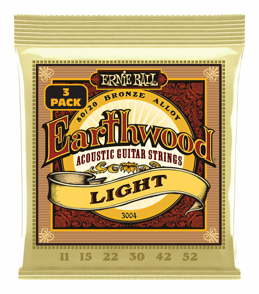 ERNIE BALL 3004 1 [11-52] Earthwood Light 80/20 Bronze 3åȥѥå ƥå̵