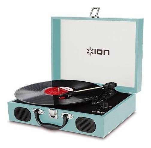 ION AUDIO VINYL TRANSPORT Blue ポータブル トランク型 レコードプレーヤー