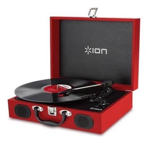 ION AUDIO VINYL TRANSPORT Red ポータブル トランク型 レコードプレーヤー【送料無料】