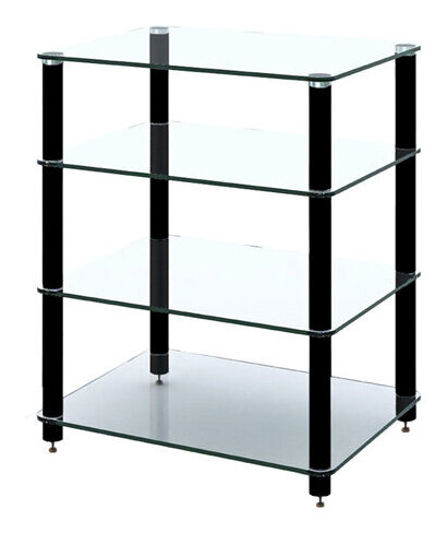 Sound Magic HF04GB ガラス棚板/ブラック支柱 強化ガラス Tempered glass オーディオラック【送料無料】【代金引換不可】