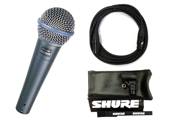 【CANAREマイクケーブル付7点セット】SHURE BETA58A(CANAREマイクケーブル付) ボーカル用/正規品2年保証【送料無料】