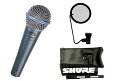 【ポップブロッカー付7点セット】SHURE BETA58A(ポップブロッカー付) ボーカル用/正規品2年保証【送料無料】