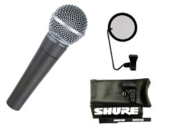 【ポップブロッカー付7点セット】SHURE SM58-LCE(ポップブロッカー付) ボーカル用/正規品2年保証【送料無料】