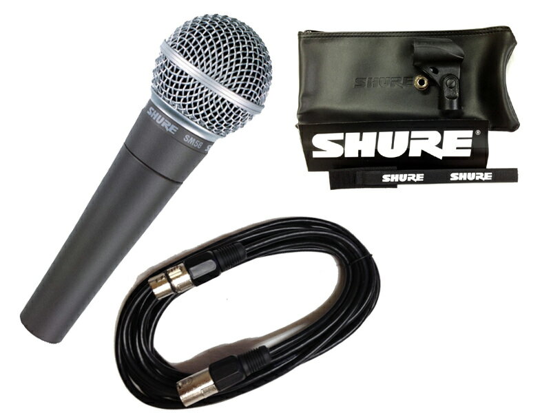 【マイクケーブル付7点セット】SHURE SM58-LCE(マイクケーブル5M【XLR-XLR】付7点セット)/正規品2年保証【送料無料】