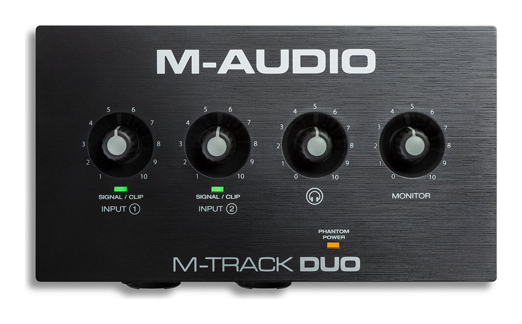 M-Audio M-Track Duo コンボ入力2系統 ファンタム電源搭載 48-KHz 2チャンネル USBオーディオインターフェース