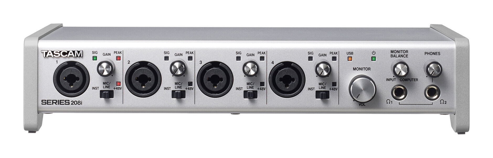 TASCAM SERIES 208i オーディオインターフェース 20 IN/8 OUT USB Audio/MIDI Interface