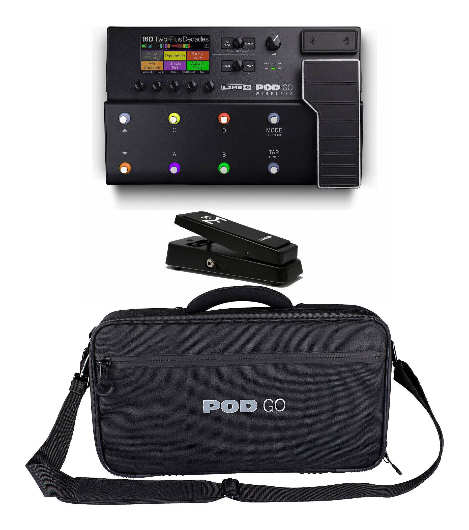 LINE6 POD Go Wireless EP1-L6 POD Go Shoulder Bag ワイヤレス ギター プロセッサー マルチエフェクター エクスプレッションペダル 専用バッグ【送料無料】