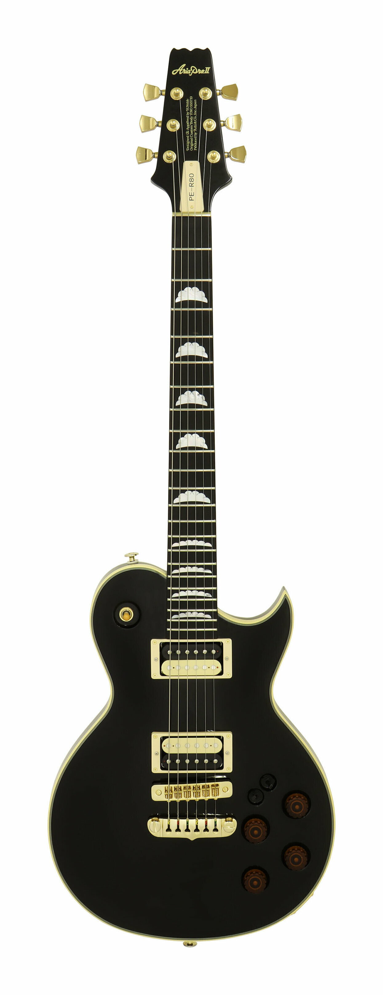 Aria ProII PE-R80/BK(Black) エレキギター/ハードケース付【送料無料】【ポイント5倍】