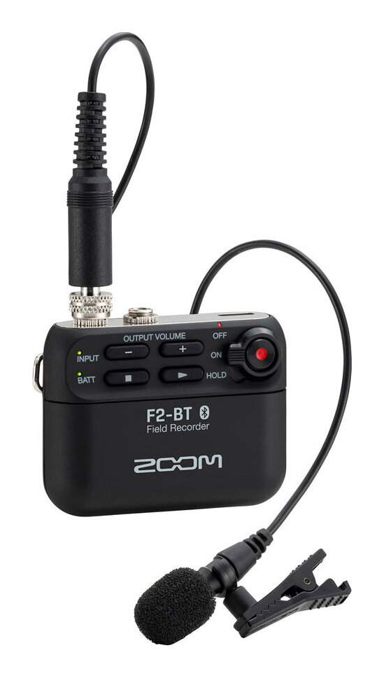 ZOOM F2-BT/B ラベリアマイク付 32bitフロート対応 Bluetooth対応 フィールドレコーダー【送料無料】