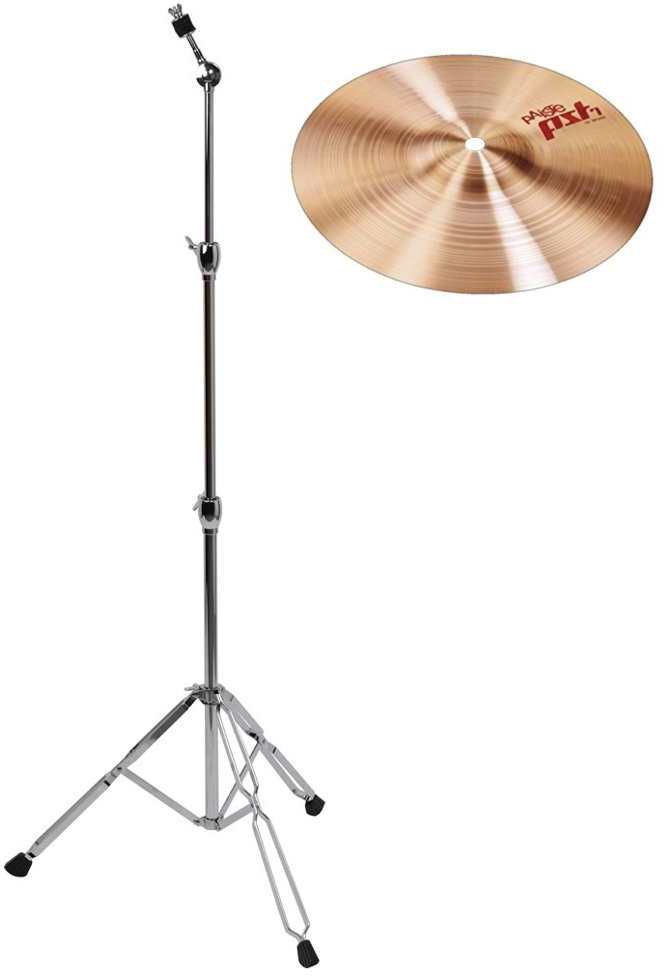 PAiSTE PST-7 + CS-01 スプラッシュ シンバル + シンバルスタンド セット /カホン用