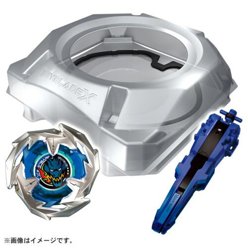 BEYBLADE X ベイブレードX BX-07 スタートダッシュセット ベイブレード、ストリングランチャー、ランチャーグリップ、スタジアムがセットになった超加速に特化したスタートダッシュセット。 【セット内容】 ブレード×1、ラチェット×1、ビット×1、ストリングランチャー×1、ランチャーグリップ×1、スタジアム(カバー)×1、スタジアム(本体)×1、留め具×4、ベイコードカード×1、取扱説明書×1 ●メーカー タカラトミー ●パッケージサイズ：約44×45.5×12.5cm ●対象年齢：6歳以上 (C) TOMY/Shogakukan (C) TOMY スポーツトイ 男の子プレゼント 誕生日プレゼント こま回し コマ ベーブレード クリスマスプレゼント タカラトミー