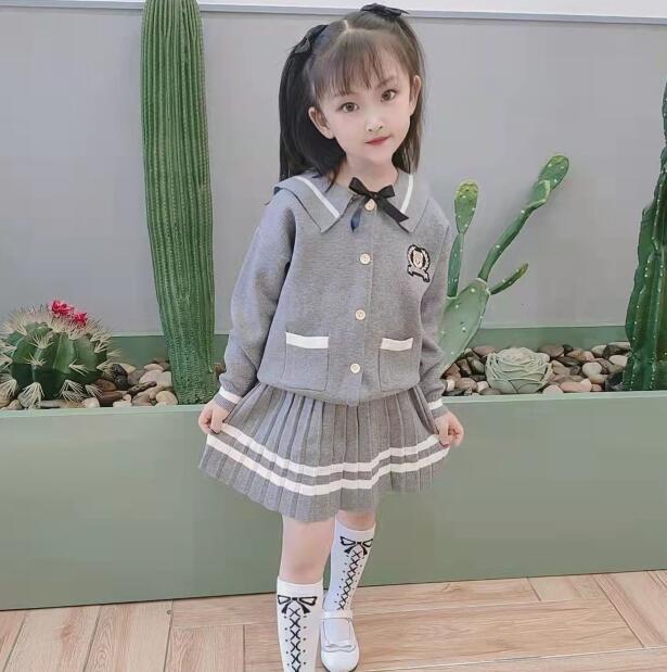 スクール 学生服 卒業式 スーツ 学生 スカートスーツセット 入学式スーツ 子供 セーラー服 長袖 ニットセーター キッズ 卒業式 2点セット 女子学生制服 上下セット フォーマル ジュニア ダンス 演出服 子ども服 通園 演出 舞台服 文化祭 学園祭 子供写真撮影