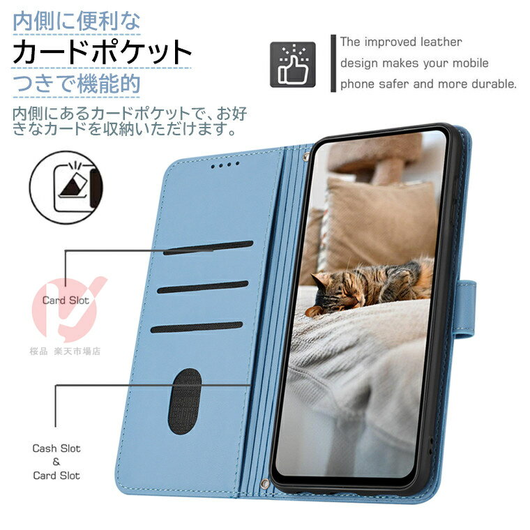 REDMI Note 15 Pro 5G ケース REDMI Note 15 5G カバー Redmi 15 5G ケース Redmi Note 14 13 Pro 5G ケース 手帳型 Redmi 12 5G カバー 肩斜め掛けストラップ付 Redmi Note 15 Pro 5G ケース Redmi 14C 12C カバー レッドミー カード収納 ねこ柄 マグネット 耐衝撃 送料無料