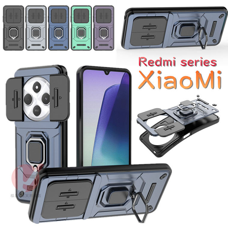 Rakuten - Xiaomi 15T Pro ケース Xiaomi 15 Ultra ケース Xiaomi 15 ケース 背面 Xiaomi 14T Pro ケース リングホルダー付 Redmi note 14 Pro 5G カバー スライドカメラカバー Xiaomi 15T ケース xiaomi 15t pro ケース 傷防止カバー レンズ保護 車載用 耐衝撃 かっこいい 送料無料