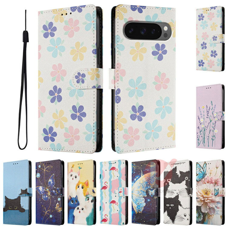 Rakuten - Google Pixel 10a ケース 手帳型 Google Pixel 10a カバー Google Pixel 10 Pro XL ケース Google Pixel 9a 8a 7a 6a 5a 4a ケース グーグル ピクセル カバー Pixel 10a 9a ケース 可愛い 耐衝撃 カード収納 ねこ 花柄 ストラップ穴 高質量 革 磁気内蔵 送料無料