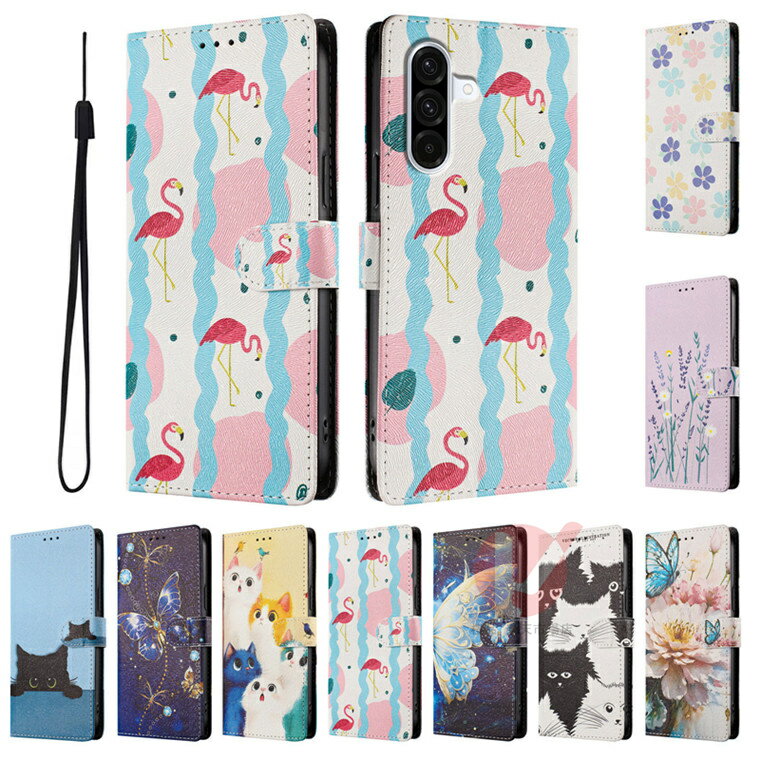 Rakuten - Galaxy A57 5G ケース Galaxy A36 5G ケース 手帳型 Galaxy A55 5G カバー Galaxy A54 5G ケース Galaxy A53 5G ケース ギャラクシー カバー Galaxy A52 5G ケース 可愛い 耐衝撃 galaxy a57 5g ケース カード収納 ねこ 花柄 a57ストラップ穴 高質量 革 磁気内蔵 送料無料