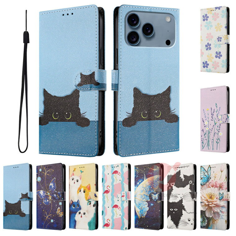 Rakuten - iPhone 17 ケース 手帳型 iPhone Air カバー iPhone 17 Pro ケース iPhone 17 Pro Max ケース アイホン ケース 可愛い 耐衝撃 iphone 17 pro max ケース iphone 17 16 15 14 13 12 11 16 15 14 Plus ケース カード収納 ねこ 花 ストラップ iphone 13 mini 磁気内蔵 送料無料