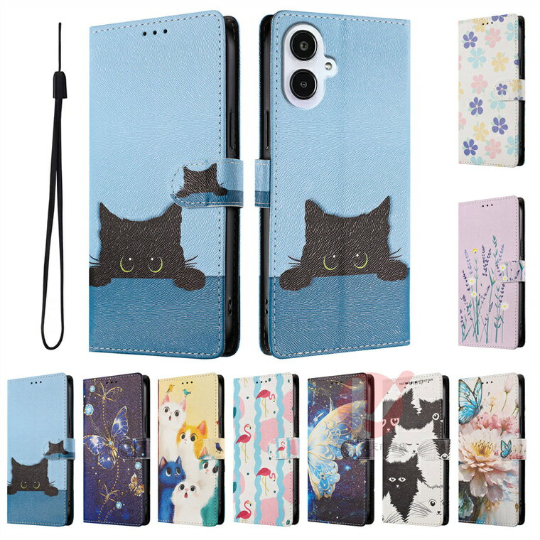 Rakuten - Galaxy A25 5G SC-53F ケース 手帳型 Galaxy A25 5G SC-53F カバー Galaxy A25 5G ケース Galaxy A25 5G SC-53F ケース ギャラクシー エー カバー ケース 可愛い 耐衝撃 galaxy a25 5g ケース カード収納 ねこ 花柄 galaxy a25 5g ストラップ穴 高質量 革 磁気内蔵 送料無料
