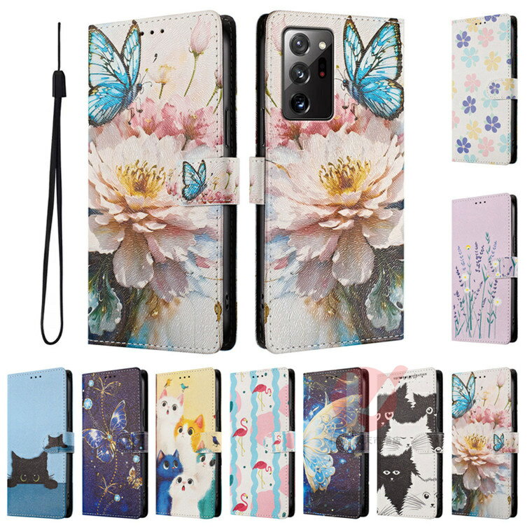 Rakuten - Galaxy Note20 Ultra (5G) ケース 手帳型 Galaxy Note10+ カバー Galaxy Note9 ケース Galaxy Note8 ケース ギャラクシー ノート ケース 可愛い 耐衝撃 galaxy note20 ultra ケース galaxy note10+ ケース カード収納 ねこ 花柄 ストラップ穴 galaxy note9 磁気内蔵 送料無料