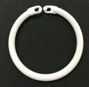 プラカードリング#40 10個 白色 日本製 カードリング 文房具 プラスチックリング 錆びない リング 環 輪 引っ掛けタイプ 事務用品 店頭POP まとめる...
