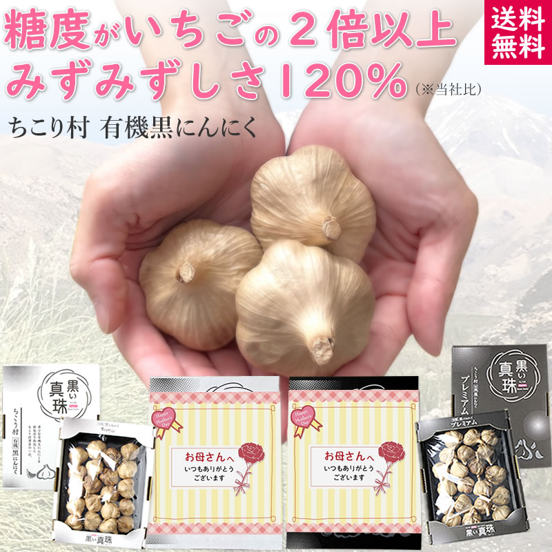 【楽天1位】 母の日 ギフト【新製法】甘くて美味しい ちこり村 黒い真珠 有機 黒にんにく / プチサイズ 小玉 20玉 / 国内製造 オーガニック 送料無料 黒ニンニク 黒大蒜 にんにく ガーリック …