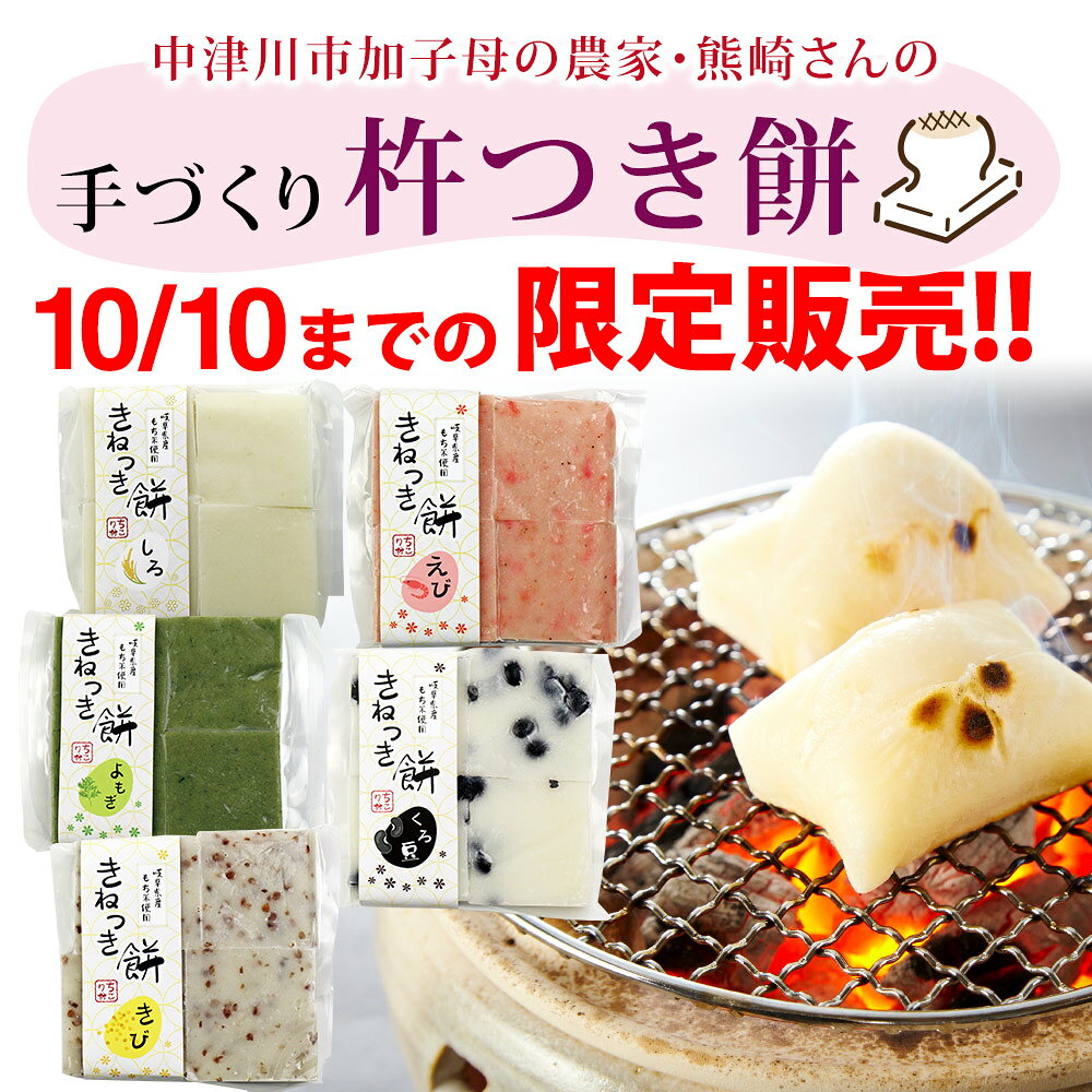 【10月10日迄のご注文限定価格】【冷凍便】年末年始の食卓に 手作り 熊崎さんの杵つき餅 5種類 しろ えび よもぎ くろ豆 きび / 選べる 全5種類 12個セット 15個セット GN saladcosmo-10001451 岐阜・中津川 ちこり村 サンプル画像3