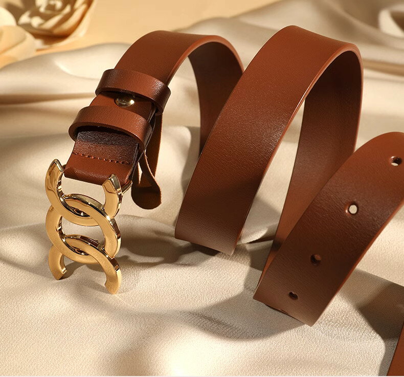 レディース レザー ウエストベルト 幅2.9cm ベルト 本革 レザーベルト 社交ダンス ダンスベルト シンプル ウエストベルト ワンピース スカート パンツ ブラック ブラウン キャメル ゴールド