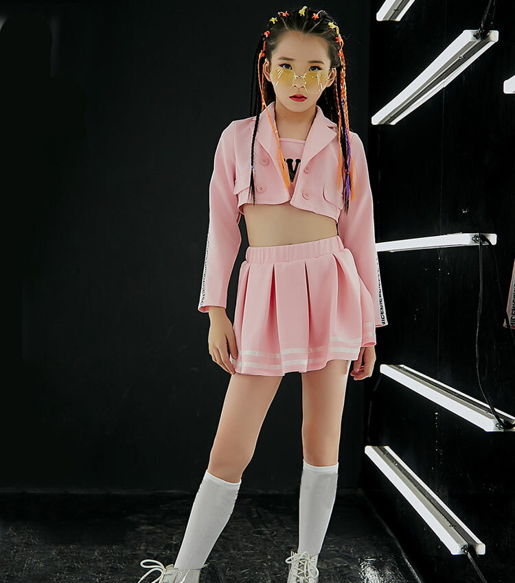 キッズダンス衣装 ダンス衣装 キッズ セットアップ ジュニア ダンス 衣装 ヒップホップ 韓国 子供服 ダンスウェア 上下 ガールズ jazz hiphop へそ出し トップス 長袖 ショート丈 パーカー 白 ダンス パンツ