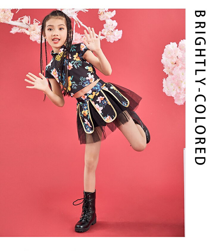 キッズ ダンス衣装 舞台衣装 セットアップ ショート丈 ショートパンツ 子供用 HIP-...