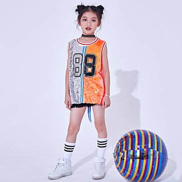 ダンス衣装 上下2点セット ヒップホップ ジャズダンス K-POPダンス セットアップ スパンコール バスケットタンクトップ バスタンク ショートパンツ 春 夏 Kポップ キラキラ ダンス大会 イベント チア Bガール お揃い ペアルック 韓国風 女の子 ガールズ ピンク レッド