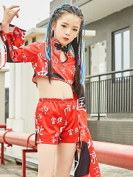 ダンス衣装 上下2点セット HIP-HOP お揃い スポーティー ジャズ K-POPダンス セットアップ へそ出し 長袖 半ズボン ショートパンツ Kポップ ダンス大会 イベント Bガール 韓国風 中国 女の子 ガールズ ロングスリーブ 個性的