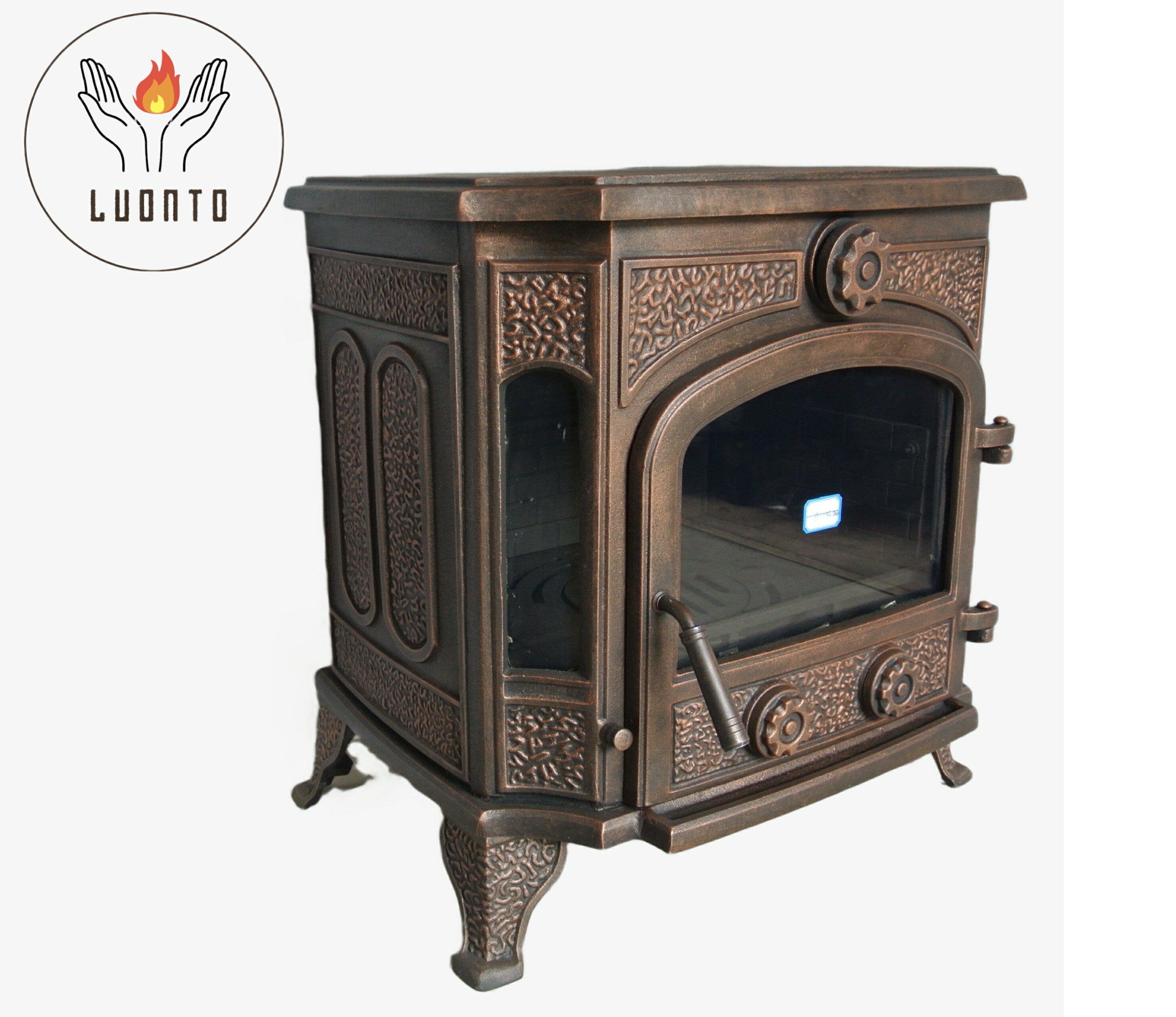 LUONTO ルオント 高評価の鋳鉄製薪ストーブ 暖炉 BH17-8kw 90kg 北欧仕様 二次燃焼