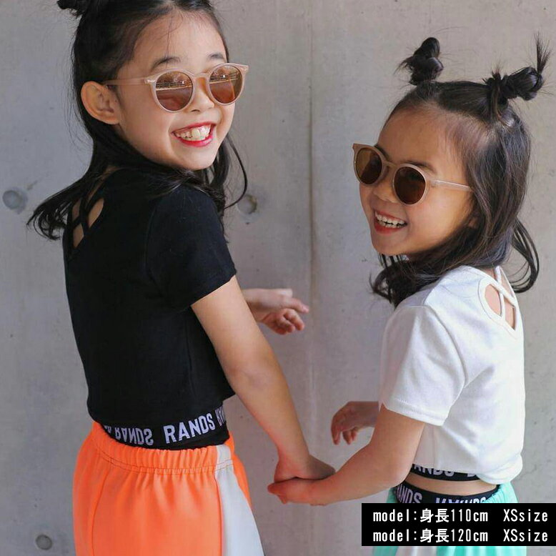 【メール便8】【バックハートT / 3サイズ・8カラー】ショート丈/Tシャツ/短め/クロ...