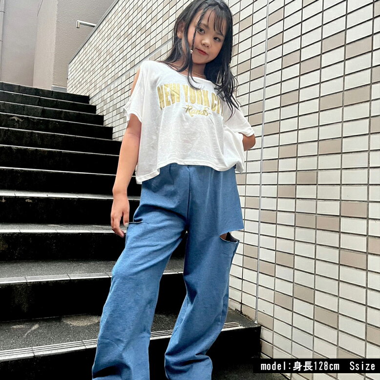 【日本製/綿100％】NEWYORKCITY 肩あきTシャツ【メール便8】オープンショルダー　...