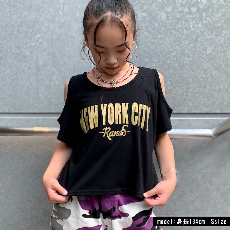 【日本製/綿100％】NEWYORKCITY 肩あきTシャツ【メール便8】オープンショルダー　...