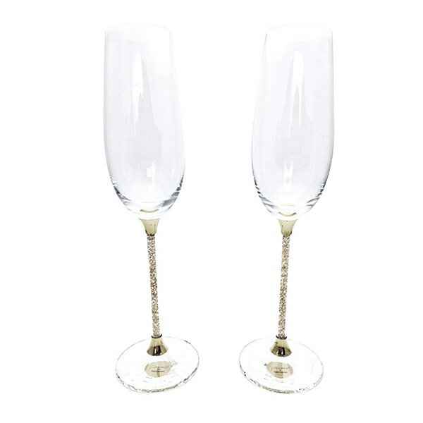 【SWAROVSKI CRYSTALLINE TOASTING FLUTES】スワロフスキー トースティング フルート シャンパングラス ペアセット ゴールド 結婚祝い 名入れ 贈り物 名前入り オーダーメイド グラス ペア 送料無料 ギフト 結婚記念日 両親 カップル ペアギフト