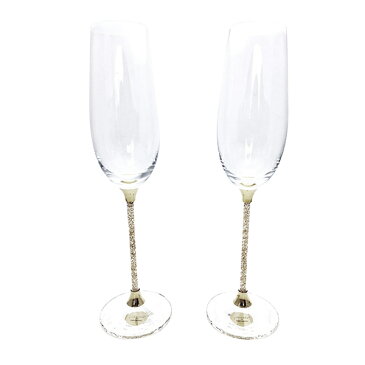 【SWAROVSKI CRYSTALLINE TOASTING FLUTES】スワロフスキー トースティング フルート シャンパングラス ペアセット ゴールド 結婚祝い 名入れ 贈り物 名前入り オーダーメイド グラス ペア 送料無料 ギフト 結婚記念日 両親 カップル ペアギフト