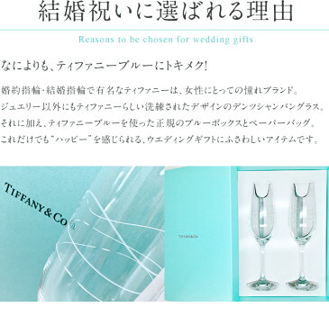 結婚祝い ペア 名入れ ティファニー Tiffany&Co. カデンツ シャンパン グラスセット 結婚祝い ペア 贈り物 プレゼント 記念品 退職祝い 引越し祝い 名入れギフト 内祝い ギフトセット おしゃれ ワイン お酒 ブランド 友達 友人