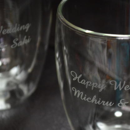 【バレンタイン企画P10倍】名入れ グラス ボダム ダブルウォールグラス bodum PAVINA パヴィーナ ペア 350ml ペアグラス 結婚祝い 結婚記念日 還暦祝い 誕生日 贈り物 ギフト 名前入り 引き出物 ネーム 誕生日プレゼント 新婚 両親 ペアギフト カップル 記念日 結婚